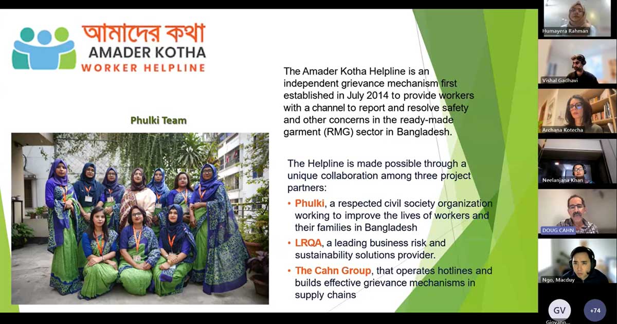 Doug Cahn speaking at OECD Forum on Amader Kotha Helpline effectiveness